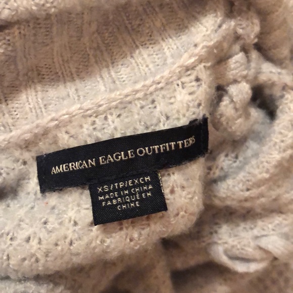 American Eagle Fuzzy Baby Blue Turtleneck Sweater - Picture 6 of 6